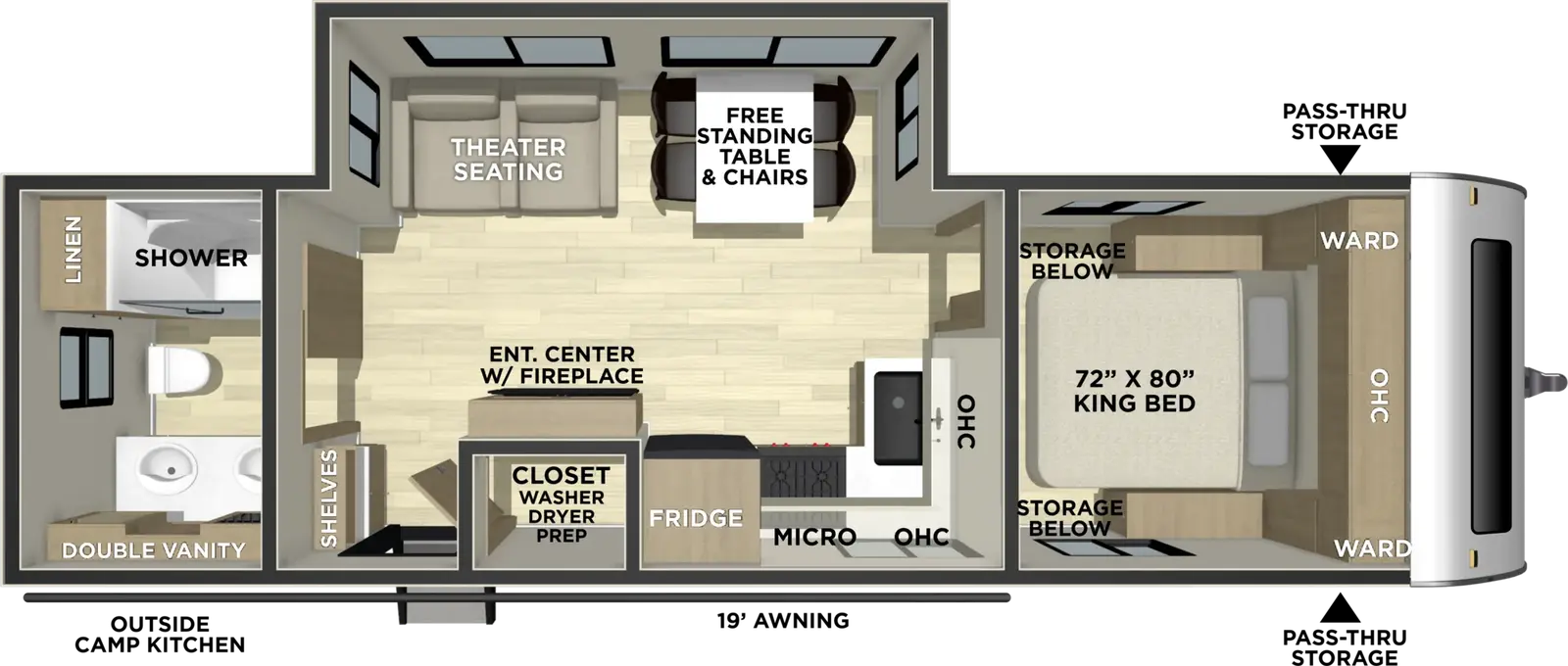 Freedom Express Ultra Lite 262RBS floorplan