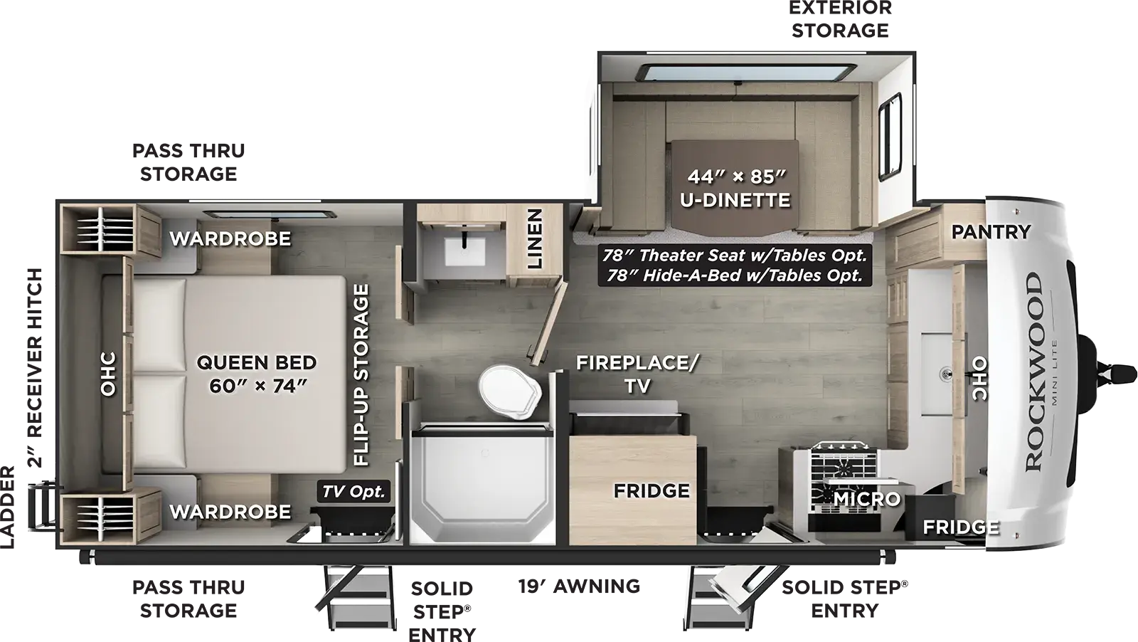Rockwood Mini Lite 2506FK Floorplan
