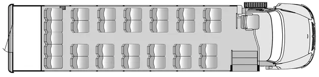 29 Passenger With Rear Luggage Plus Driver Floorplan Image