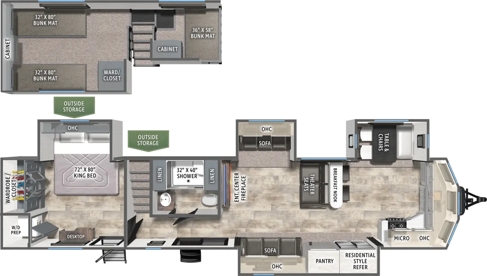 Puma Vista 403LFT Floorplan
