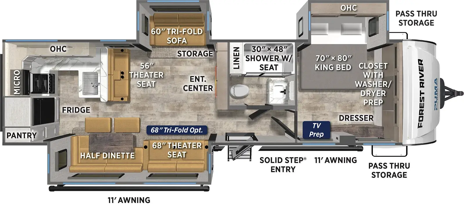 Puma Tracks 3060RKTS floorplan