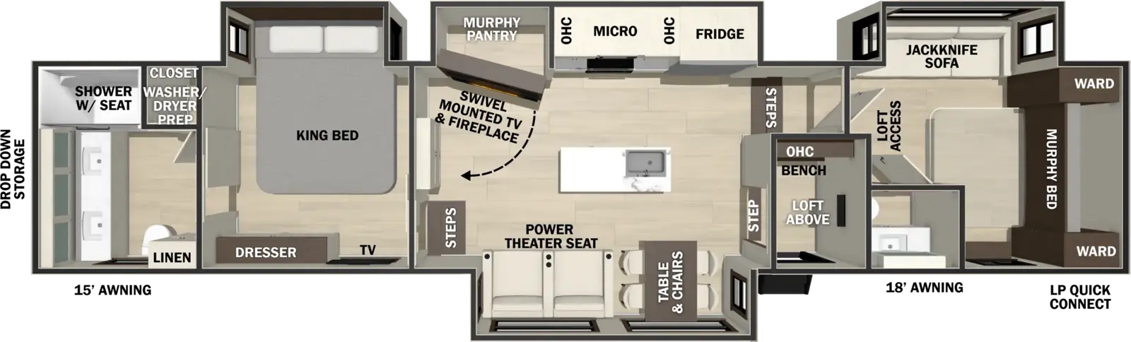 Cedar Creek 381MUD Floorplan