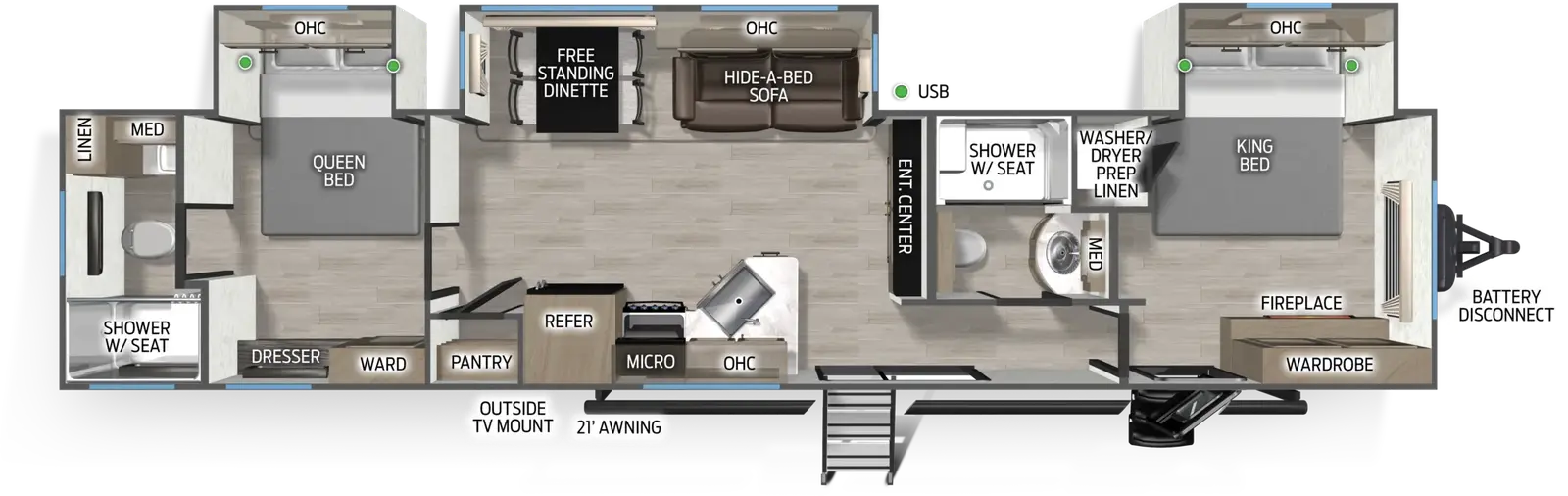 Cherokee Timberwolf 39HBA floorplan