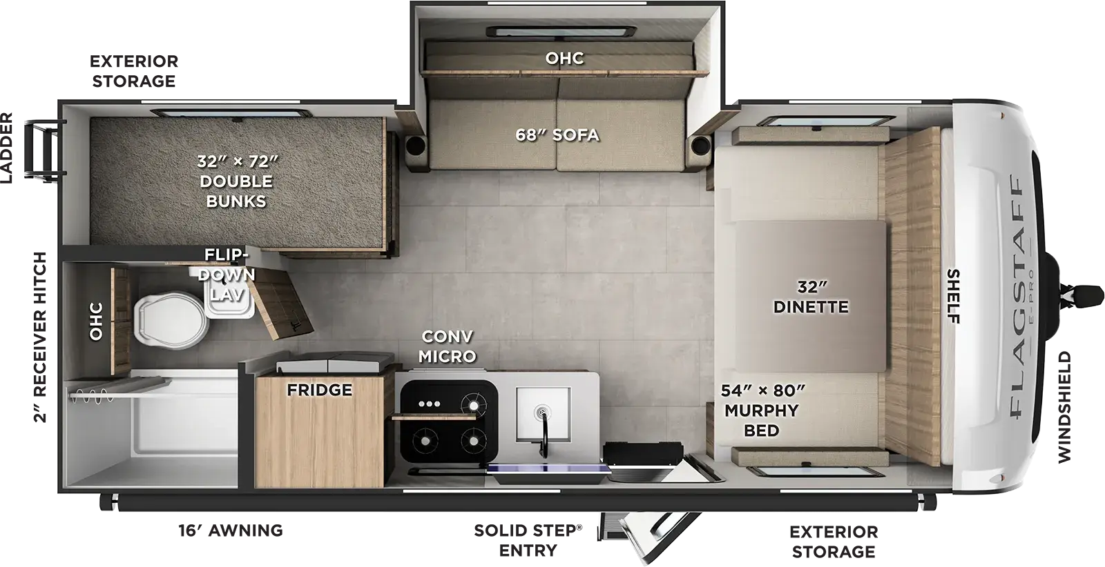 Flagstaff E Pro E201SBH Floorplan