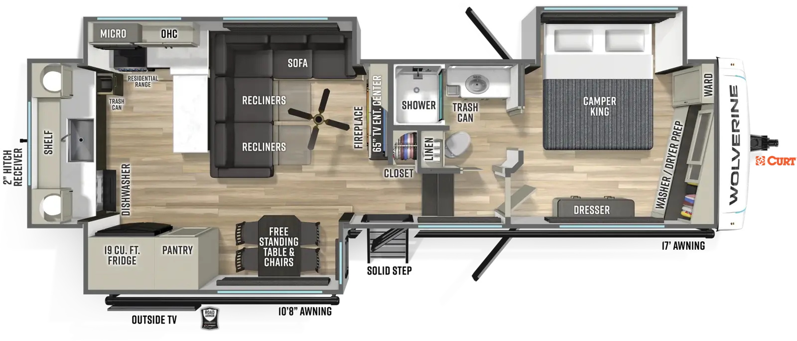 Wolverine 32JF Floorplan