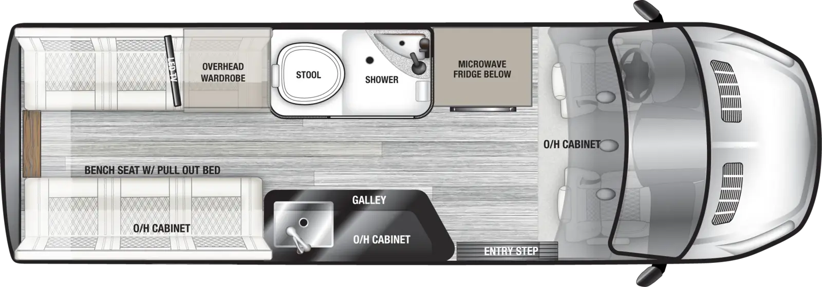 The Lucent 2TBA floorplan has one entry and zero slide outs. Exterior features include: 13' awning. 