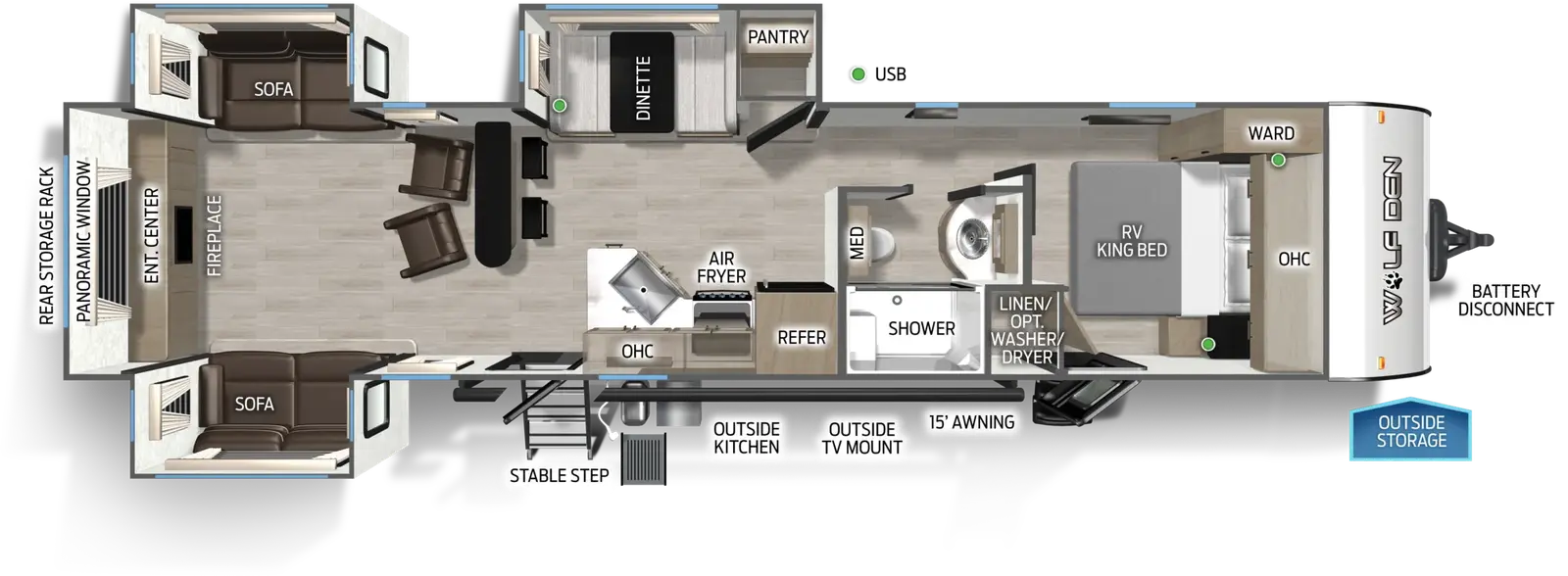 Cherokee Wolf Den 306MM floorplan