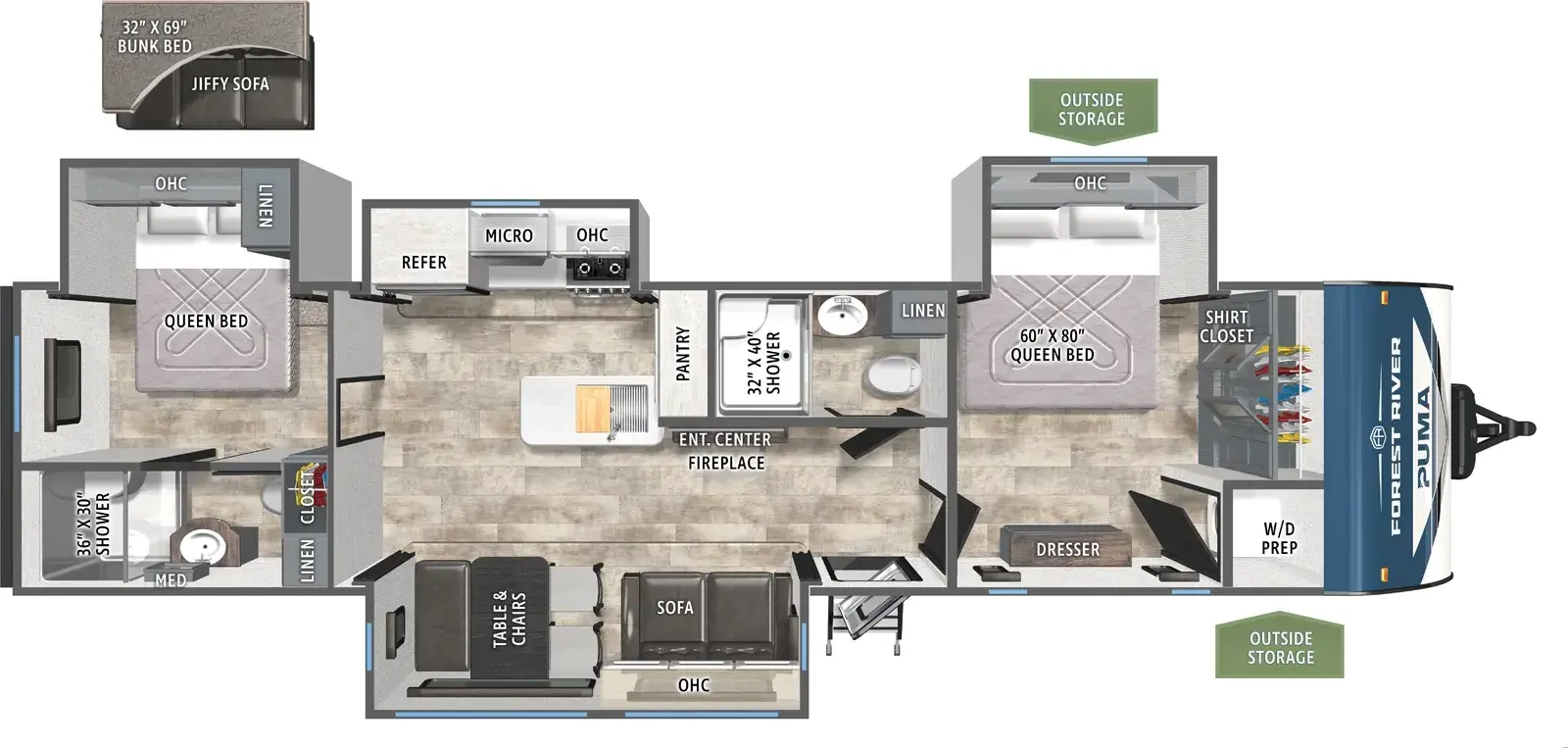 Puma 340DB floorplan