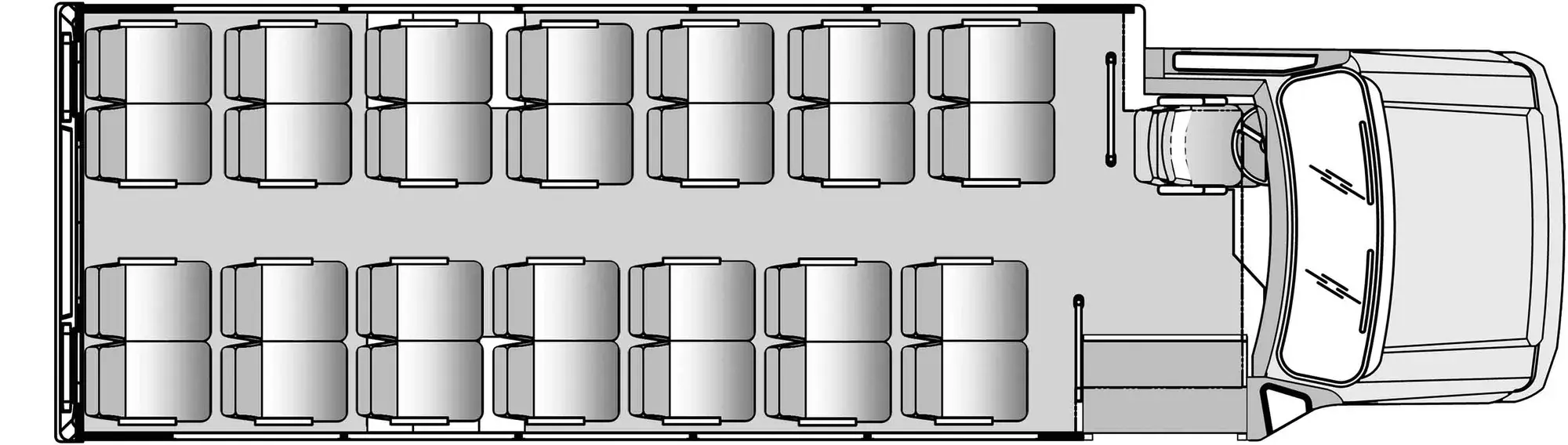 28 Passenger Plus Driver Floorplan Image