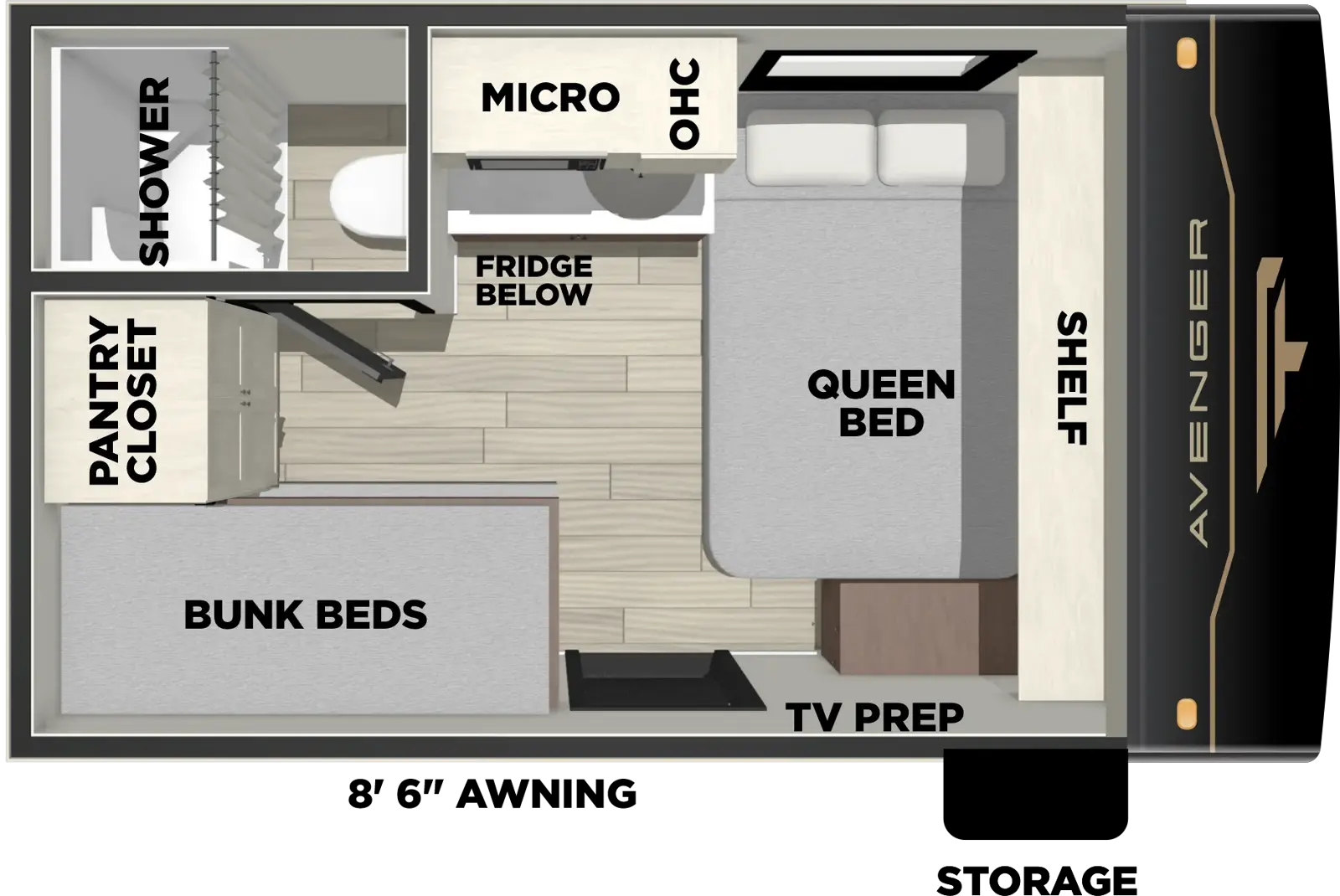 Avenger 12BHX Floorplan