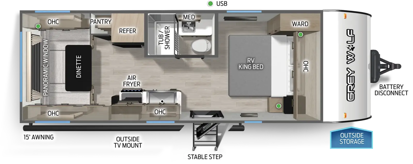 Grey Wolf 20RDSE Floorplan