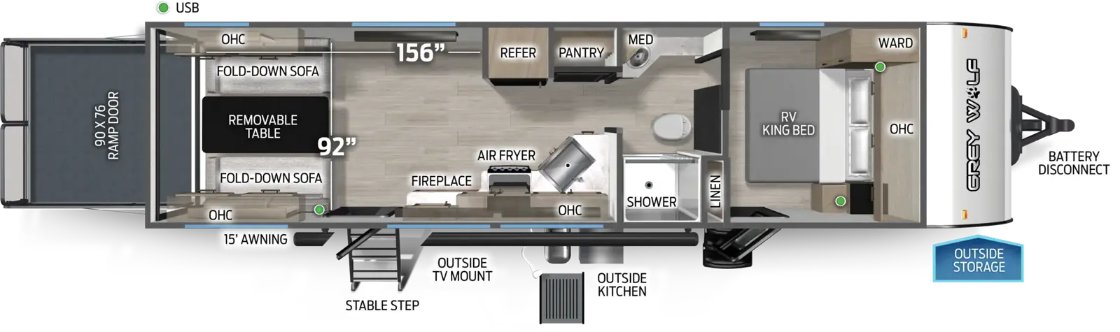 Grey Wolf 24RRT Floorplan