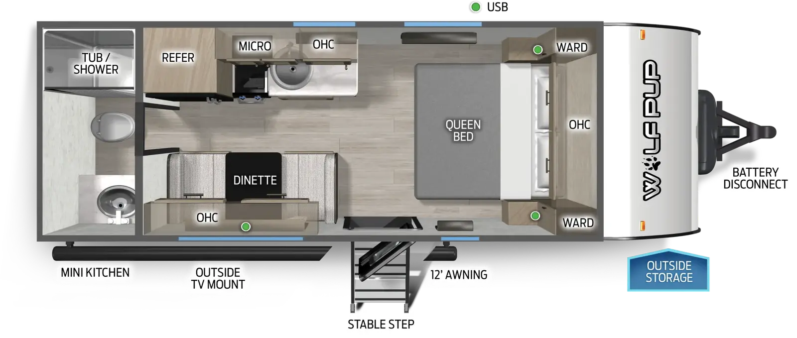 Cherokee Black Label 16FQBLW floorplan