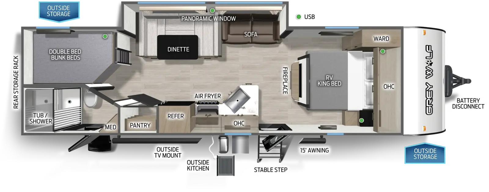 Cherokee Black Label 26DBHBL floorplan