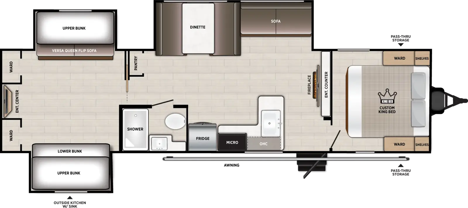 Wildwood 31KQBTS Floorplan