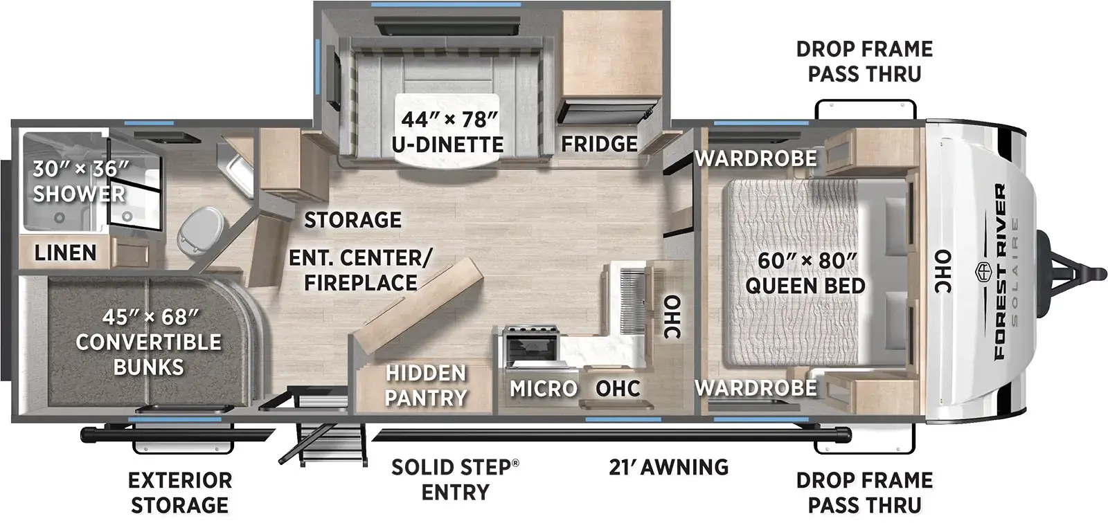 Solaire 2430BHS Floorplan