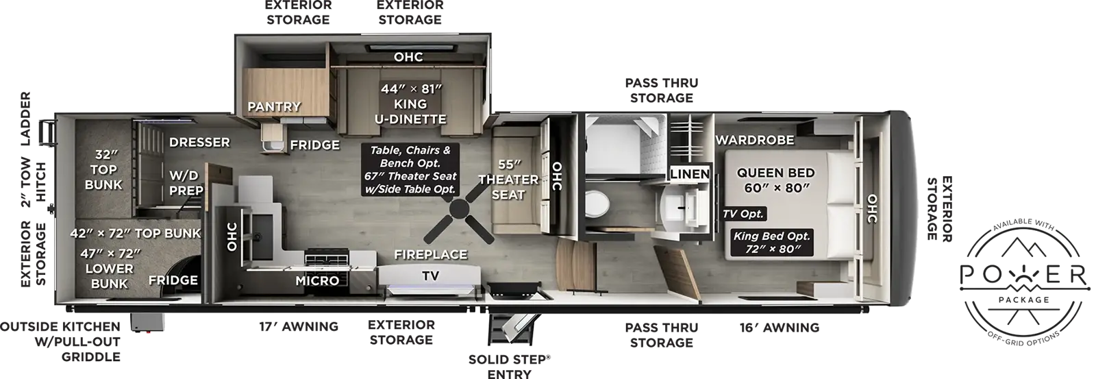 Rockwood Signature Fifth Wheels R374DBH Floorplan
