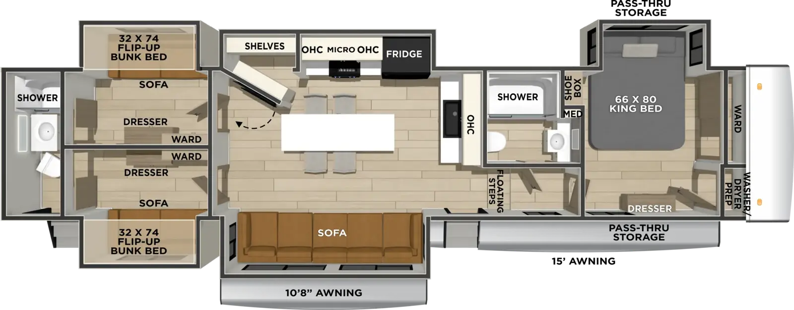 Mesquite 3835TRIP Floorplan