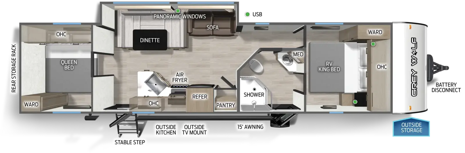 Grey Wolf 29QB Floorplan