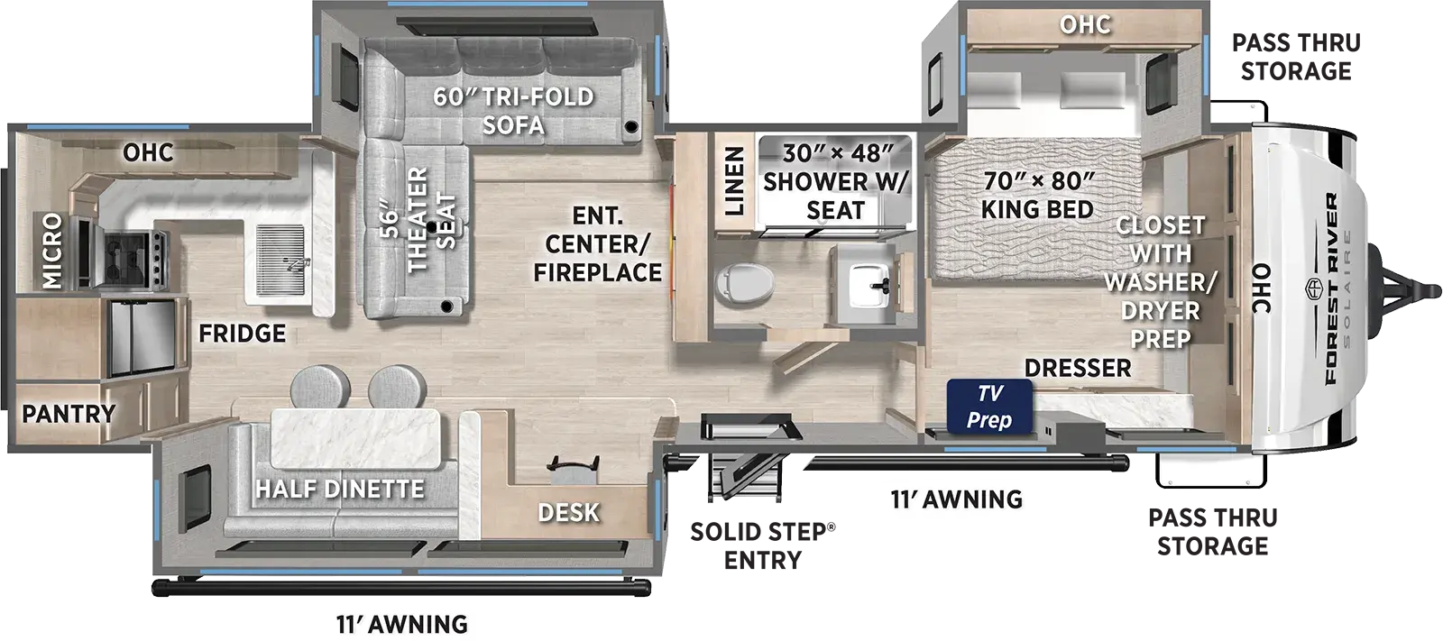 Solaire 3070RKLS Floorplan