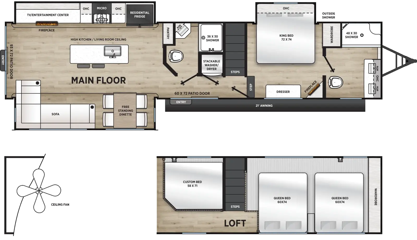 Catalina Destination Series 43CONDO floorplan