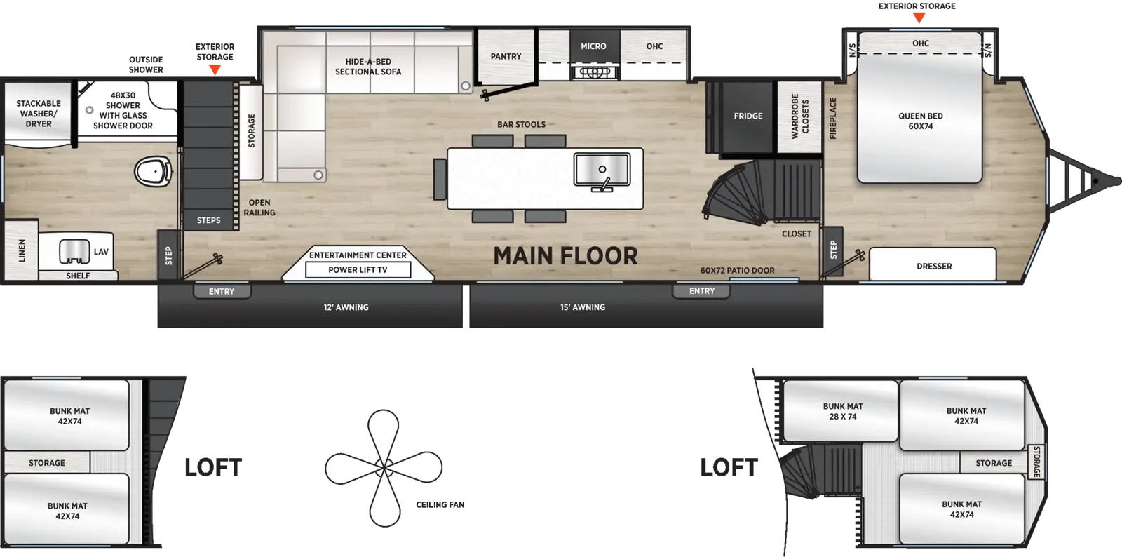 Catalina Destination Series 42CONDO floorplan