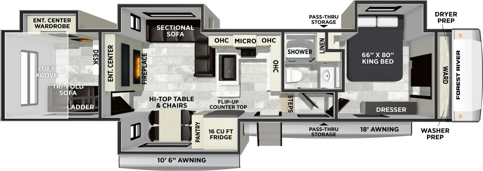 Cardinal 38DEN Floorplan