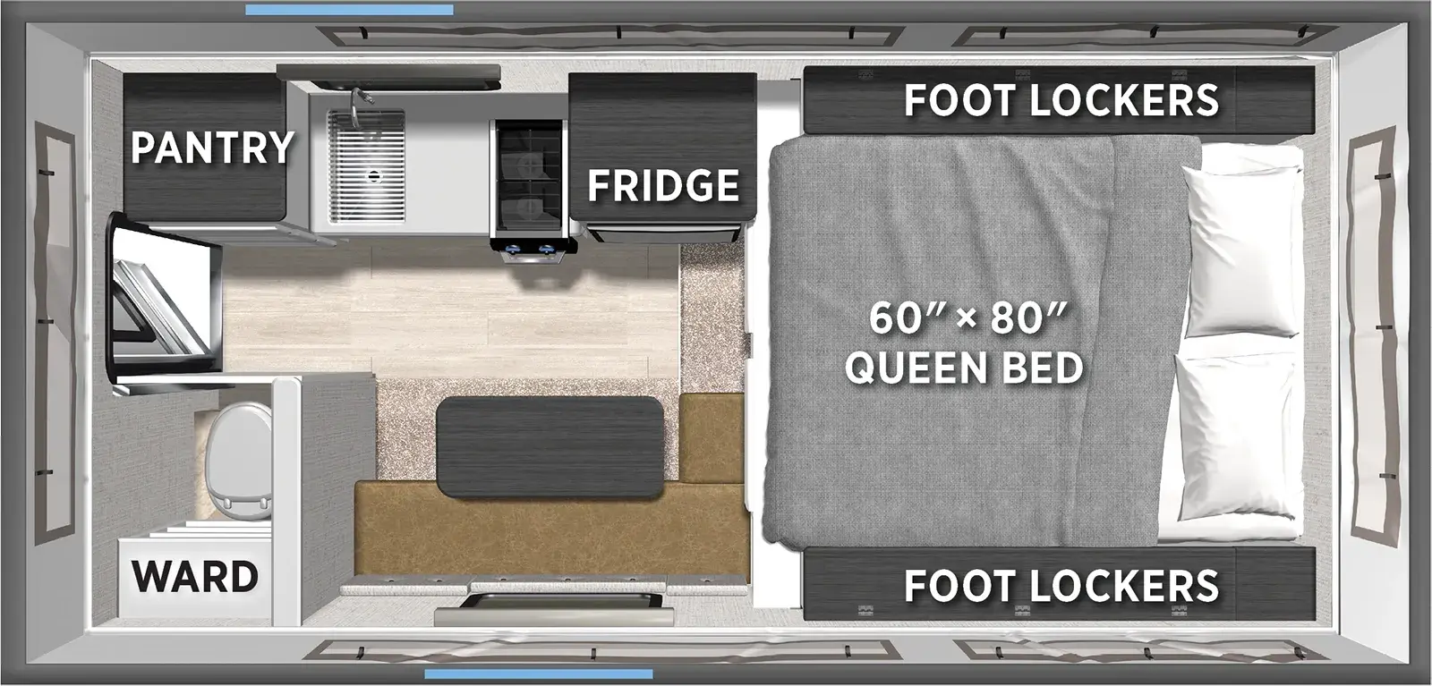 Real Lite Truck Camper SS-1609 Floorplan