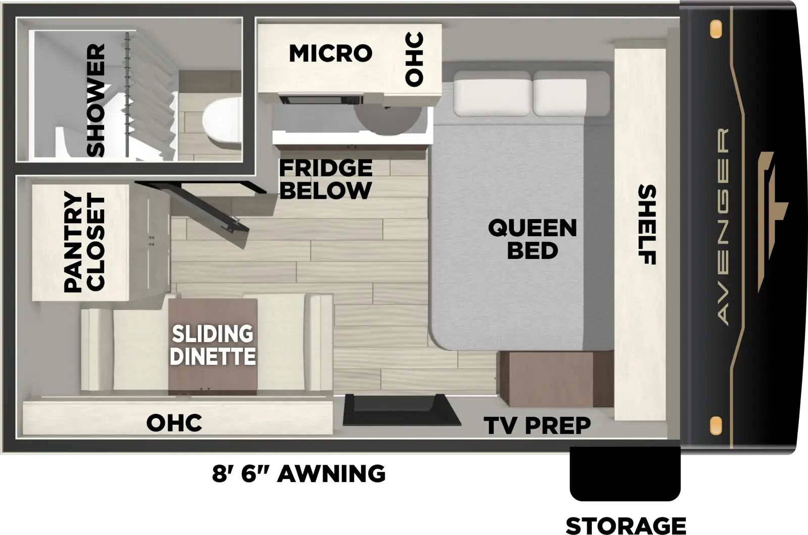 Avenger 12RDX Floorplan