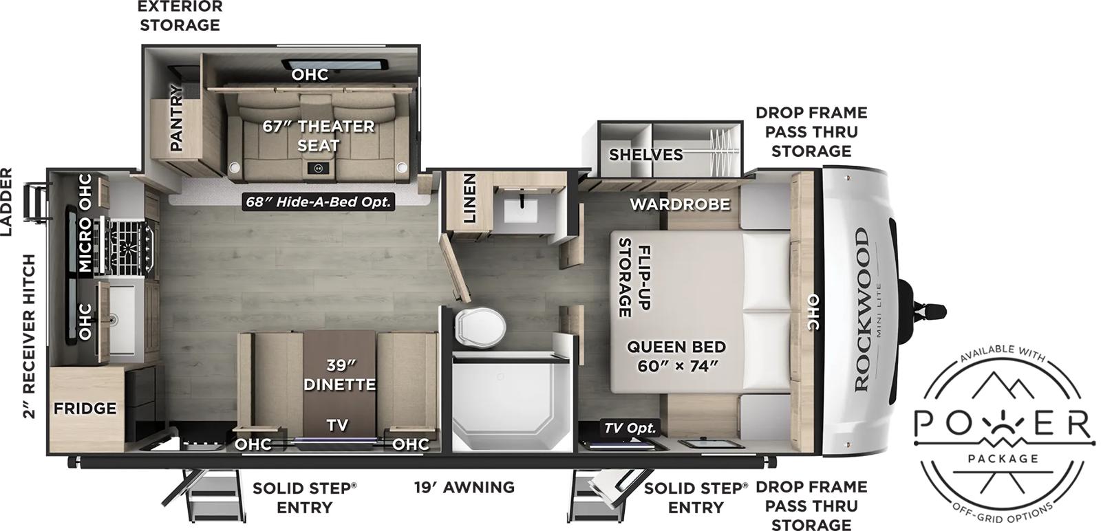 Forest River Rockwood Mini Lite 2515S floor plan layout published by Forest River