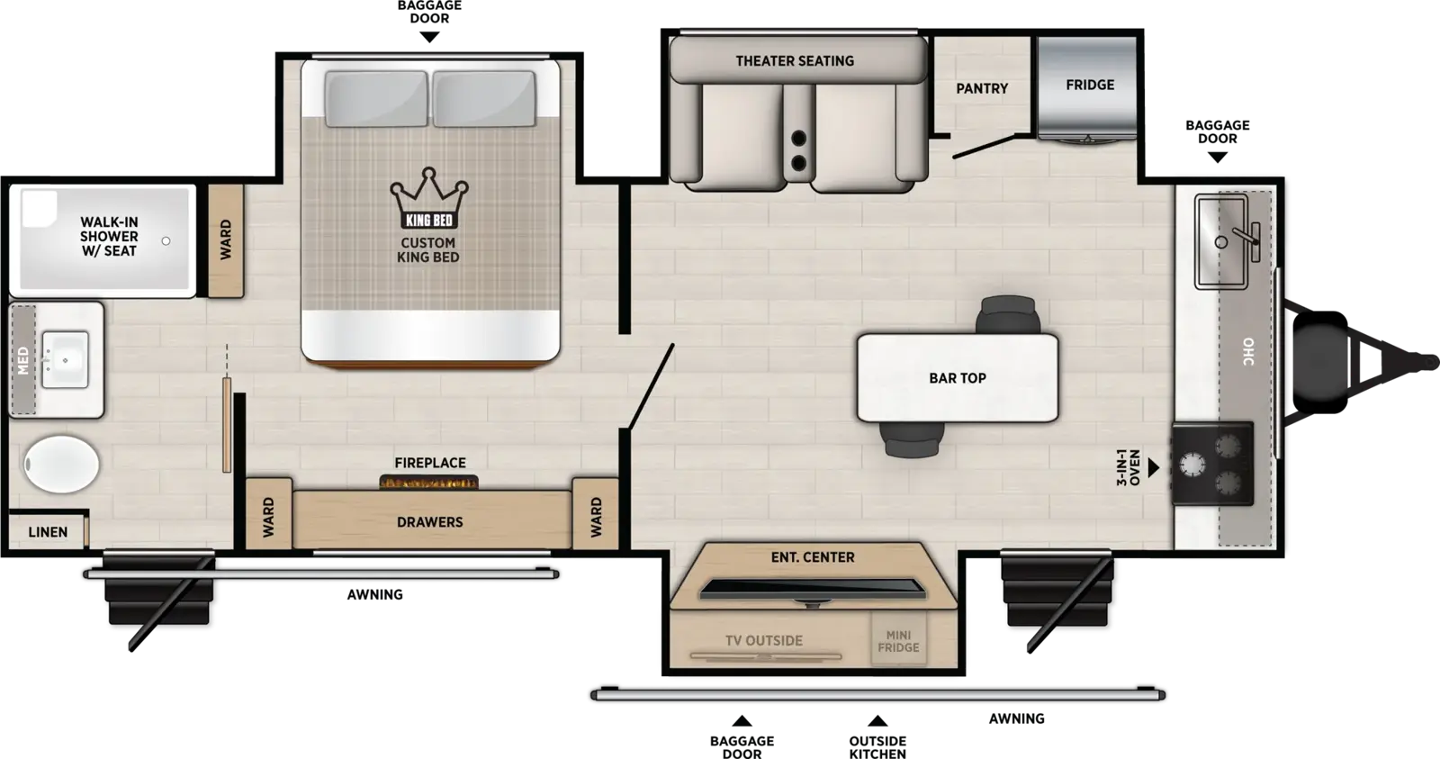 Vibe 2500FIK Floorplan
