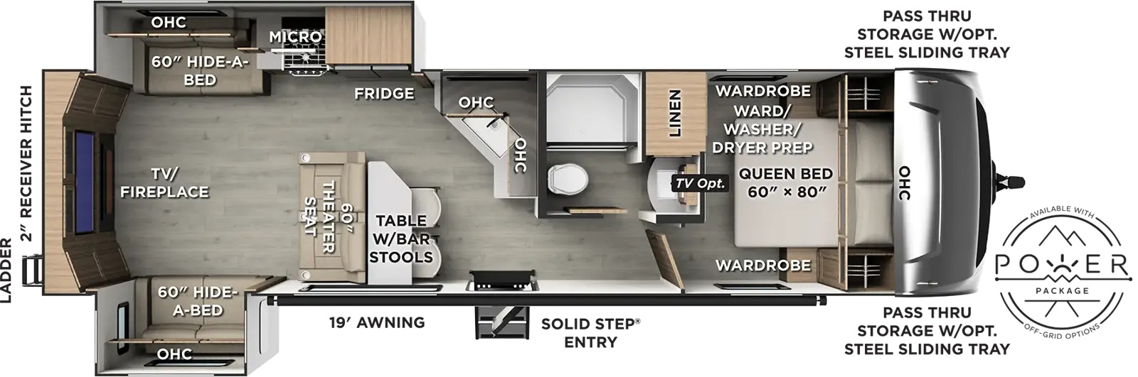 Flagstaff Super Lite Travel Trailers 29FBRL Floorplan