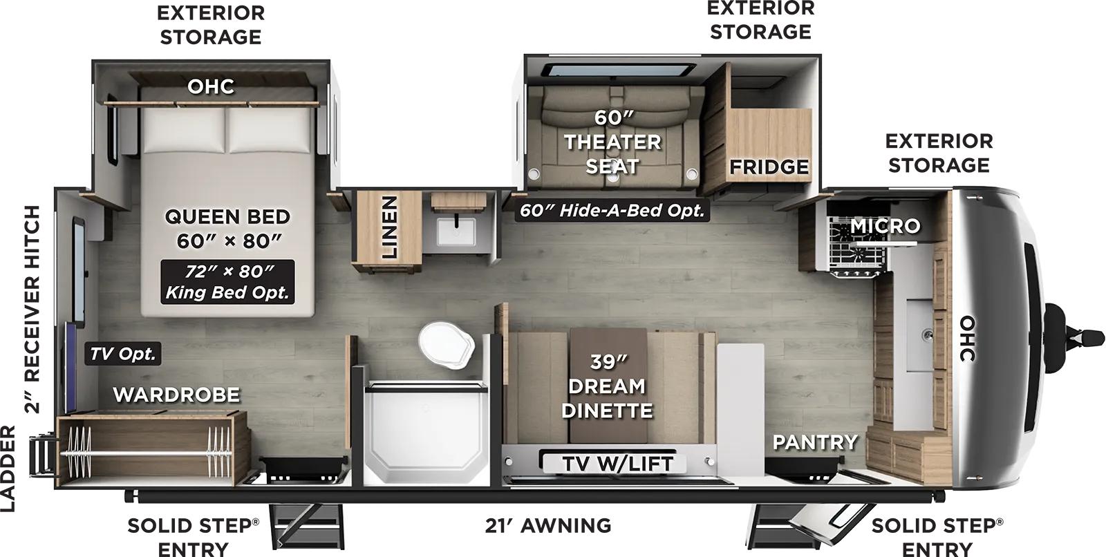 Forest River Rockwood Ultra Lite 2619FK floor plan layout published by Forest River