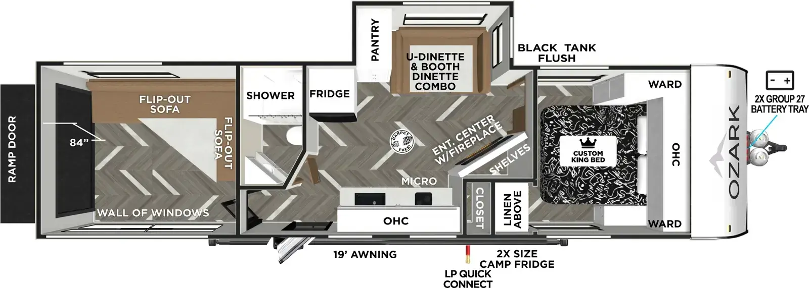 Ozark 2900THK floorplan