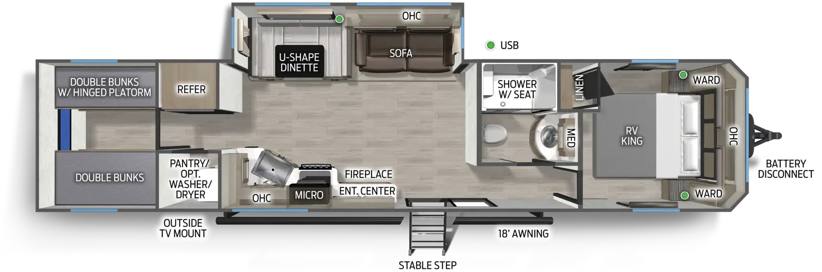 Cherokee Black Label 39TNBL floorplan
