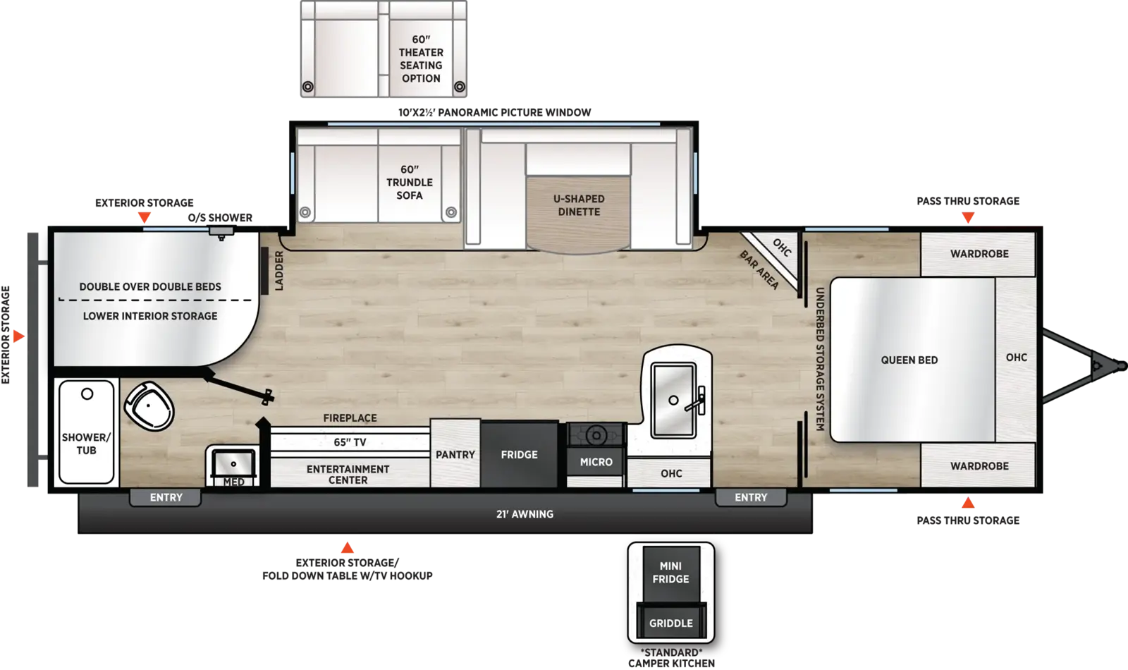 Aurora 27DBH Floorplan