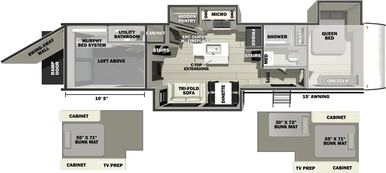 Wolf Pack 397STAY Floorplan