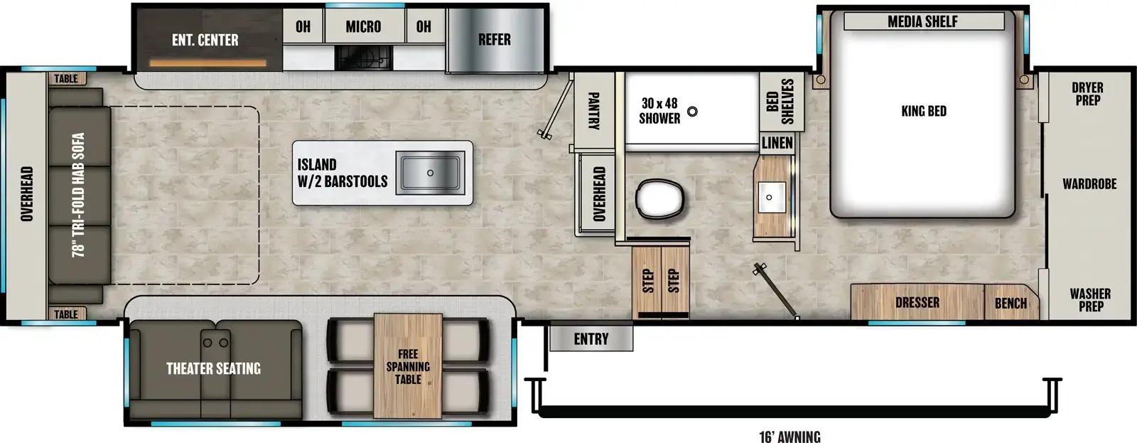 Chaparral 336TSIK Floorplan