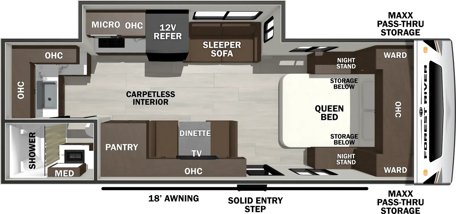 Wildcat Travel Trailers 221CHEF floorplan