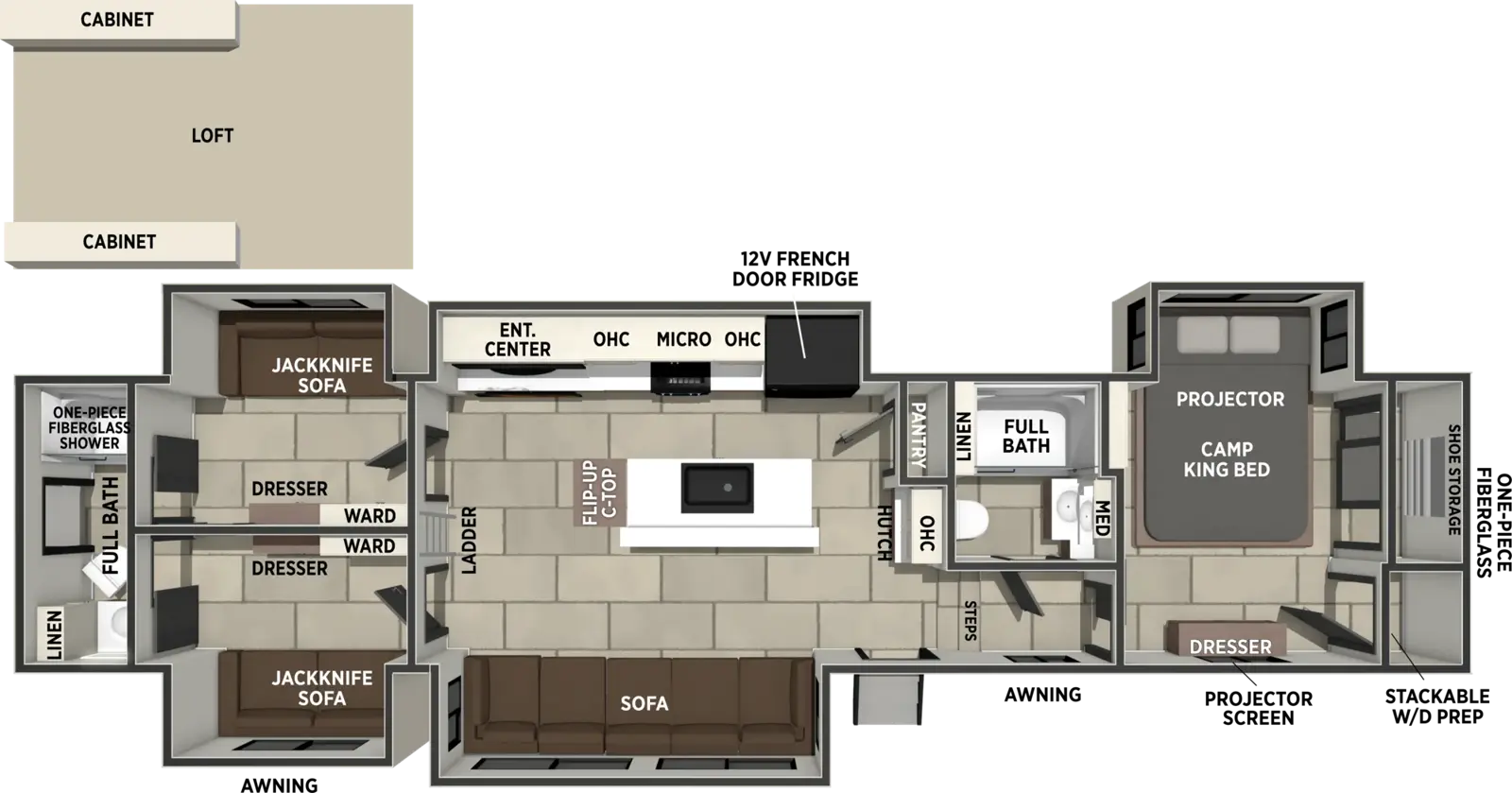 Sanibel 40TRIPBR Floorplan