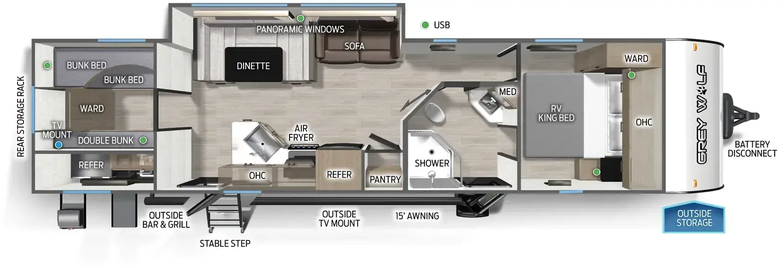 Grey Wolf 29TE Floorplan