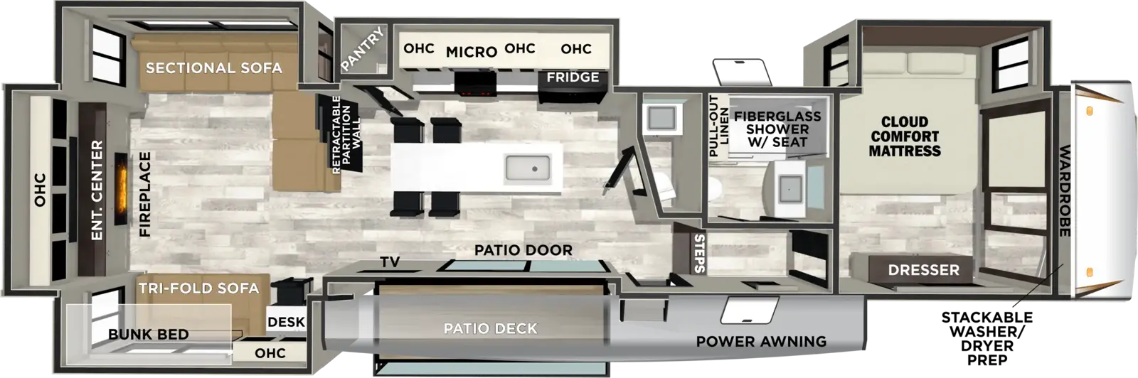 Sabre 38RVHUNTER Floorplan