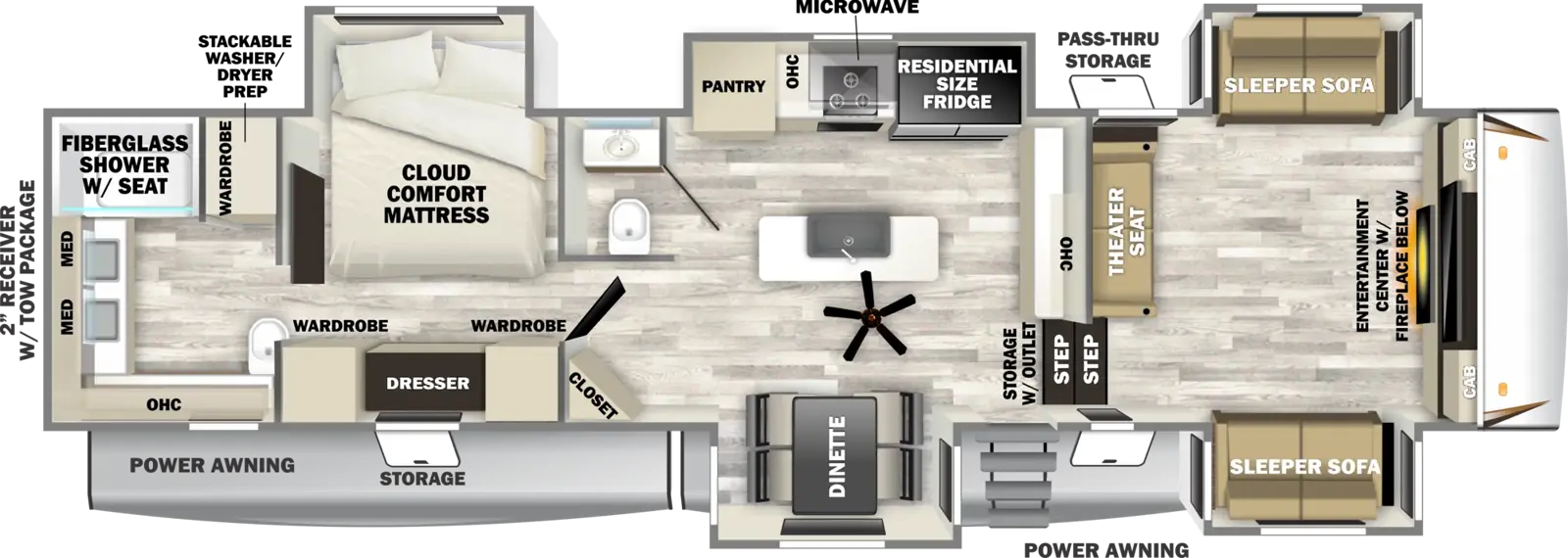 Sabre 37FLH Floorplan