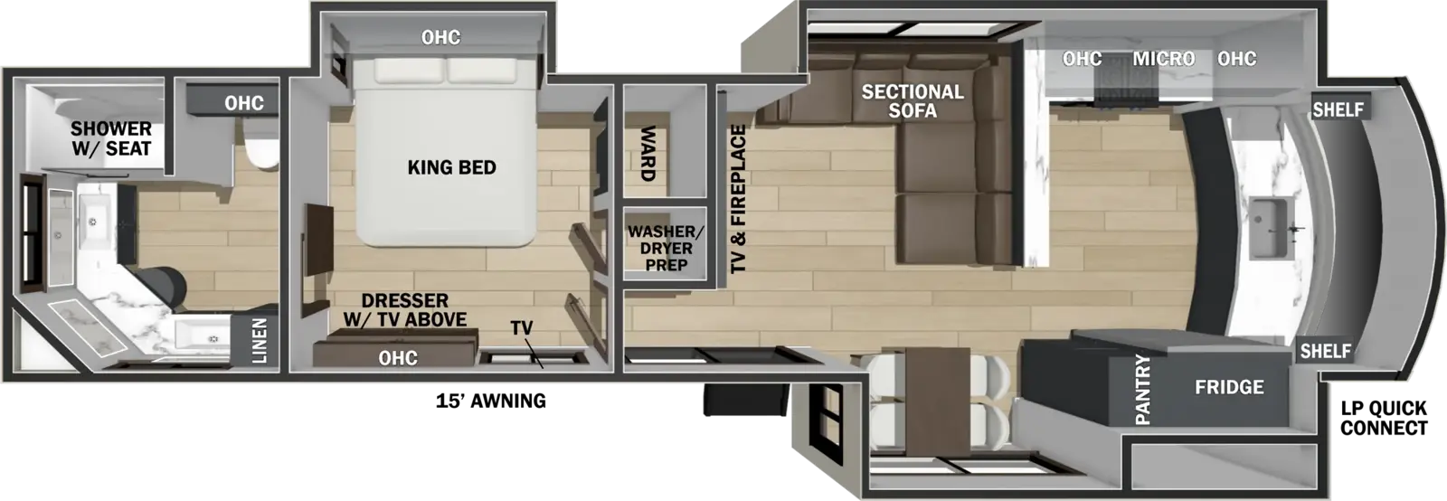 Cedar Creek Cottage 40CMK Floorplan