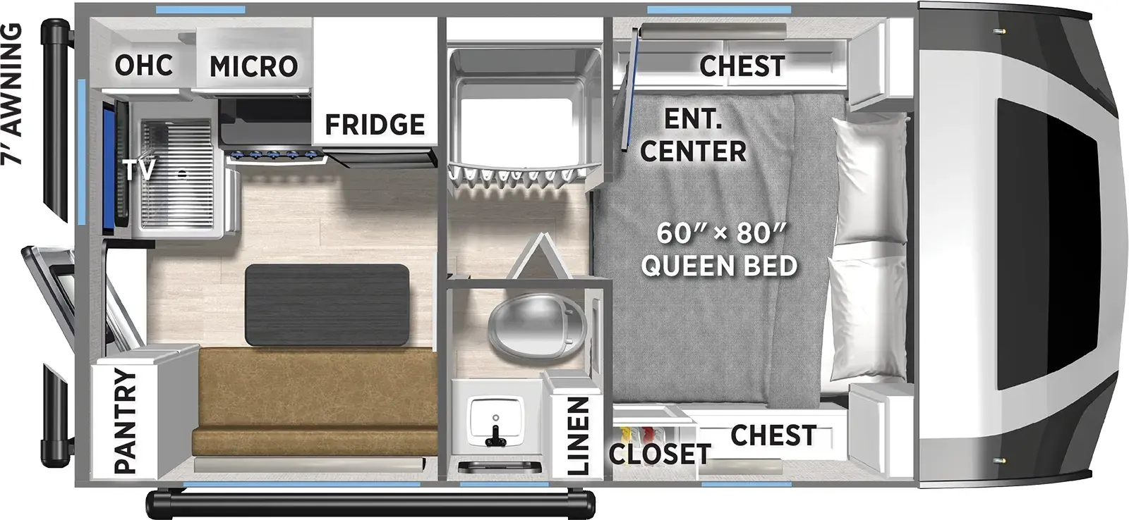 Real Lite Truck Camper HS-2110 Floorplan