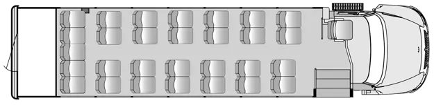 29 Passenger With Rear Luggage Plus Driver Floorplan Image