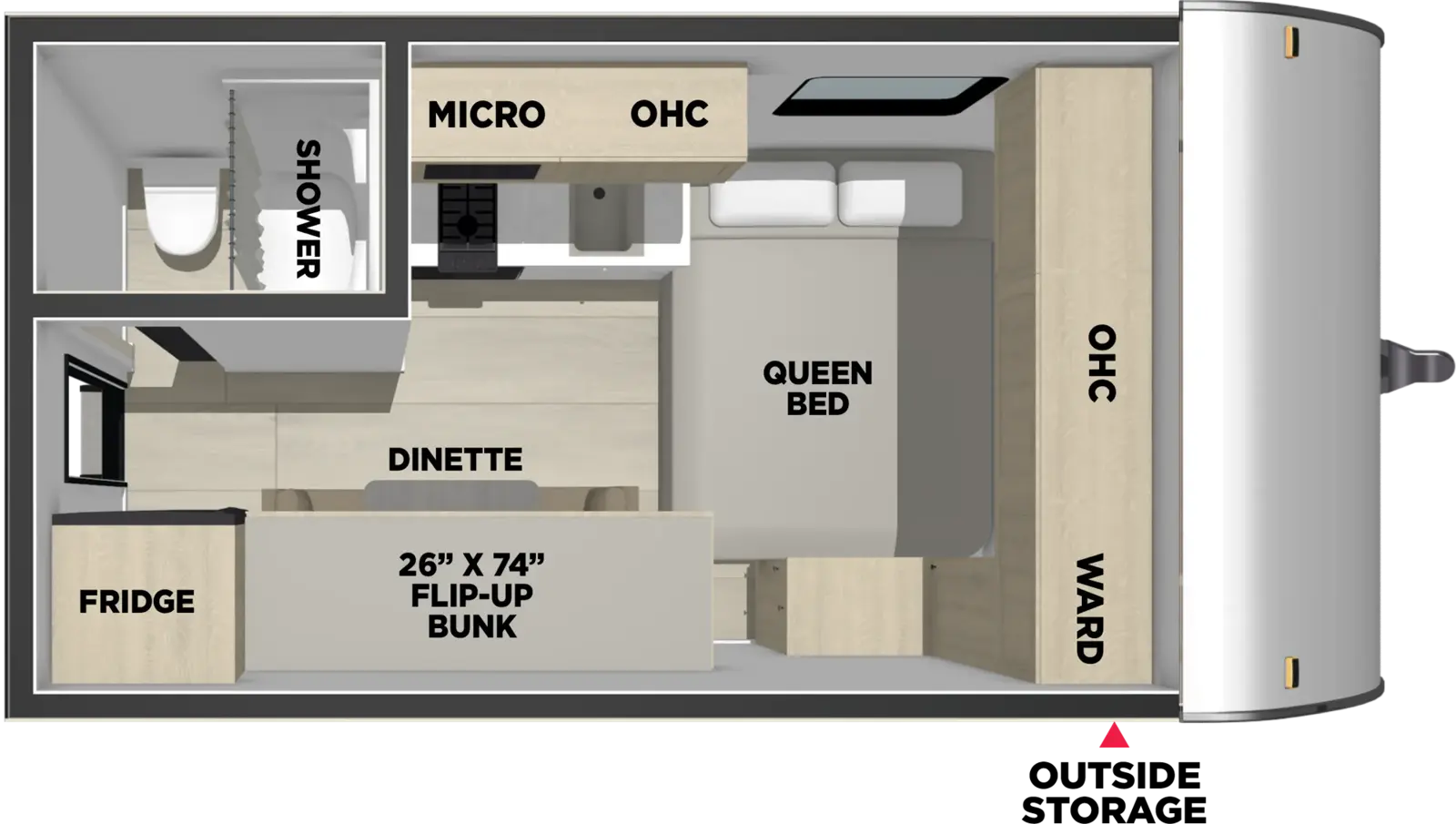 American Spirit Dlx & Compact 160BH Floorplan