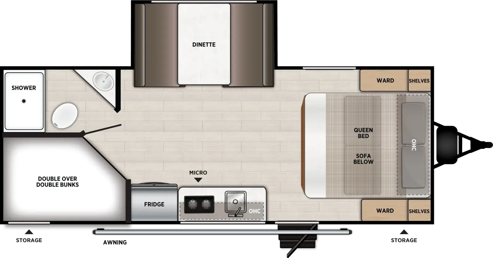 Evo 178BHSE Floorplan