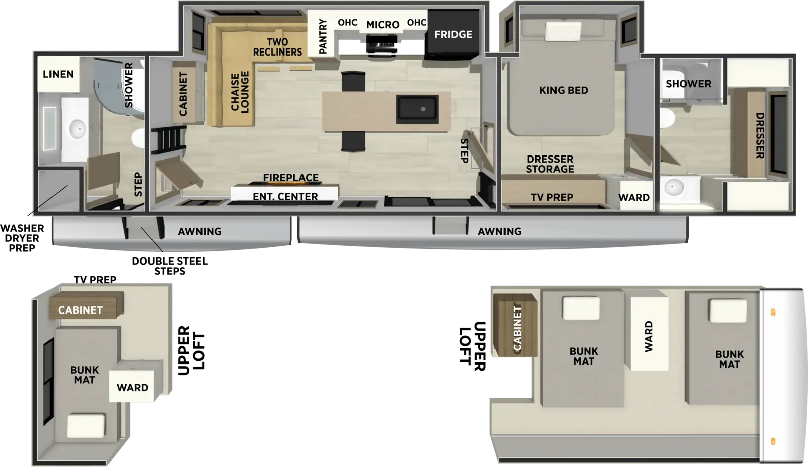 Sandpiper Destination 411DBDL Floorplan