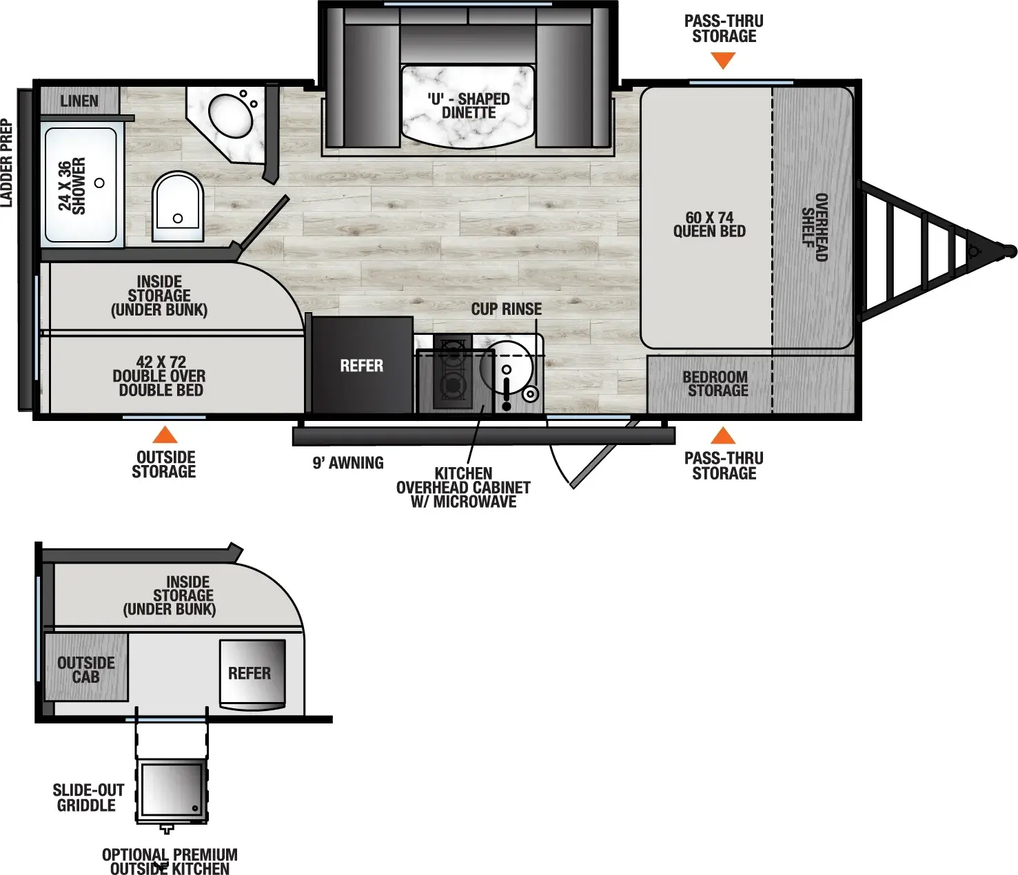 2026 Coachmen Clipper 18DBS floorplan diagram